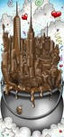 Fazzino Art Fazzino Art A Melting Pot of Chocolate... NYC (DX)